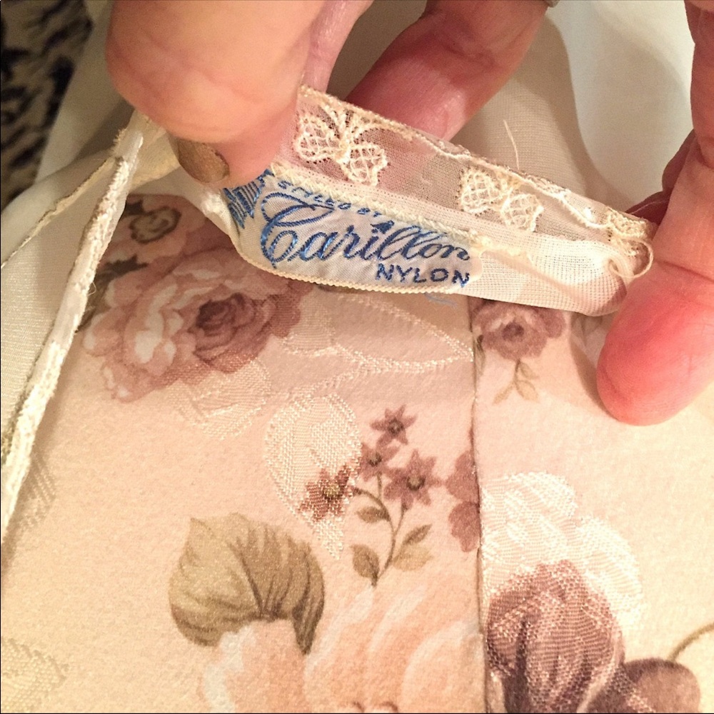 Vintage 1950s Long Slip Romantic Nightgown by Carillon Retro Boho small - Picture 5 of 5